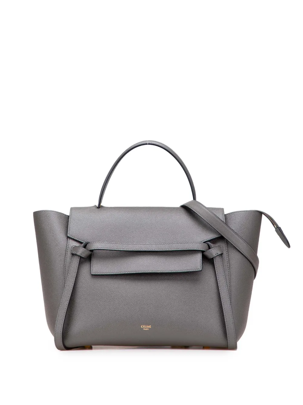Céline Pre-Owned 2000-2025 ミニ グレインカーフスキン ベルトバッグ サッチェル - グレー Céline Pre-Owned 2000-2025 ミニ グレインカーフスキン ベルトバッグ サッチェル - グレー