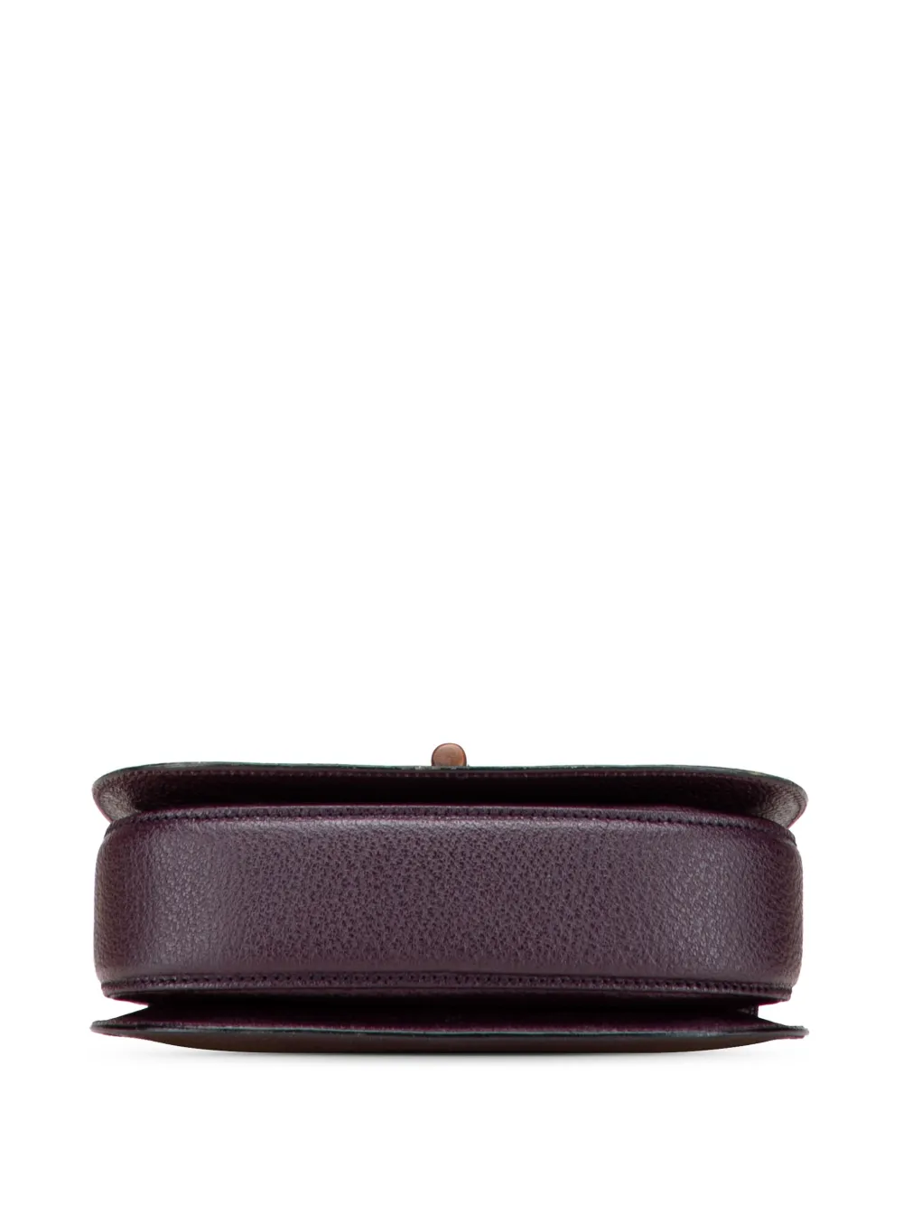 Pre-owned Gucci 2000-2015 Calfskin Bamboo Night Satchel In Purple