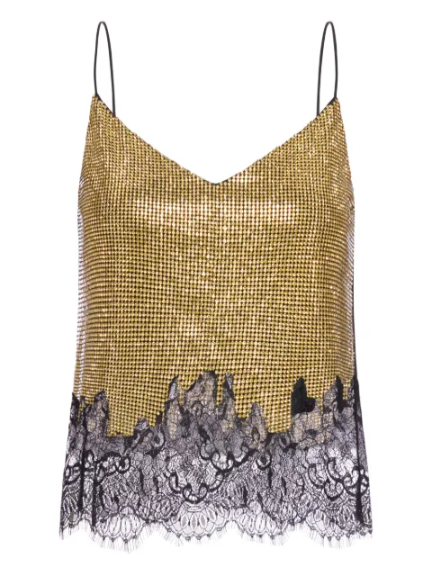 Self-Portrait chainmail lace trim top