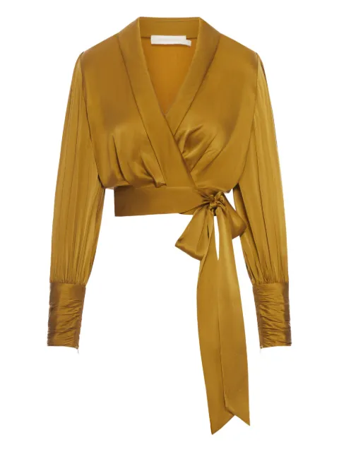 ZIMMERMANN silk wrap top
