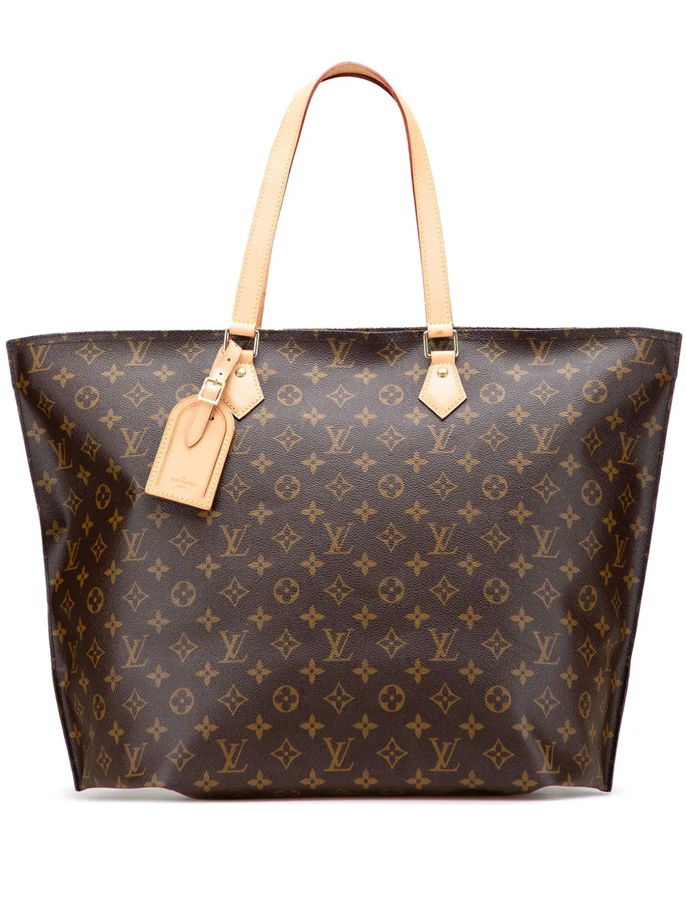 Pre-owned Louis Vuitton 2017 Monogram All-in Mm Tote Bag In Brown
