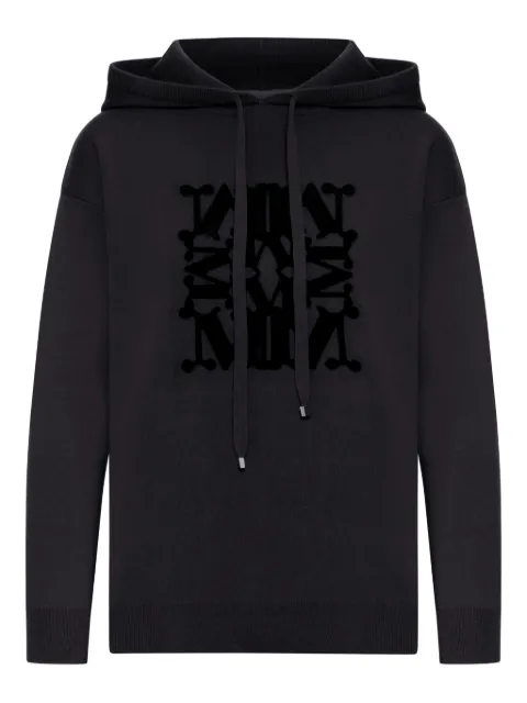 Max Mara velvet-logo hoodie