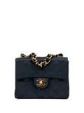 CHANEL Pre-Owned 1986-1988 Mini Square Quilted Satin Single Flap handbag - Black