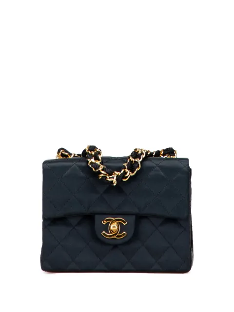 CHANEL Pre-Owned 1986-1988 Mini Square Quilted Satin Single Flap handbag