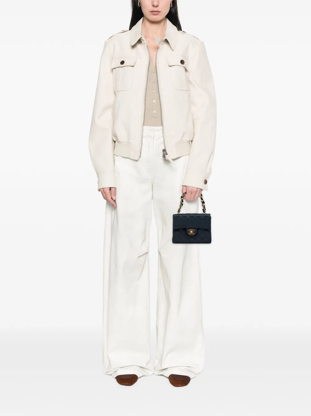 CHANEL Pre-Owned 1986-1988 Mini Square Quilted Satin Single Flap handbag | Pre-Owned | Image 2