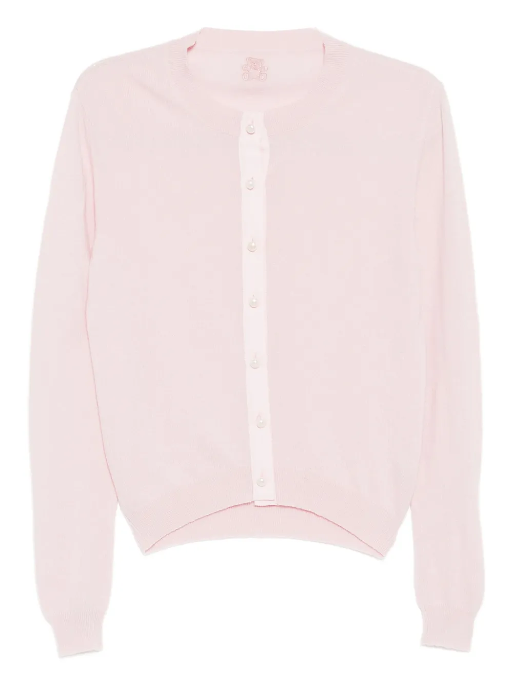 Teddy Cashmere Cardigan con ricamo - Rosa