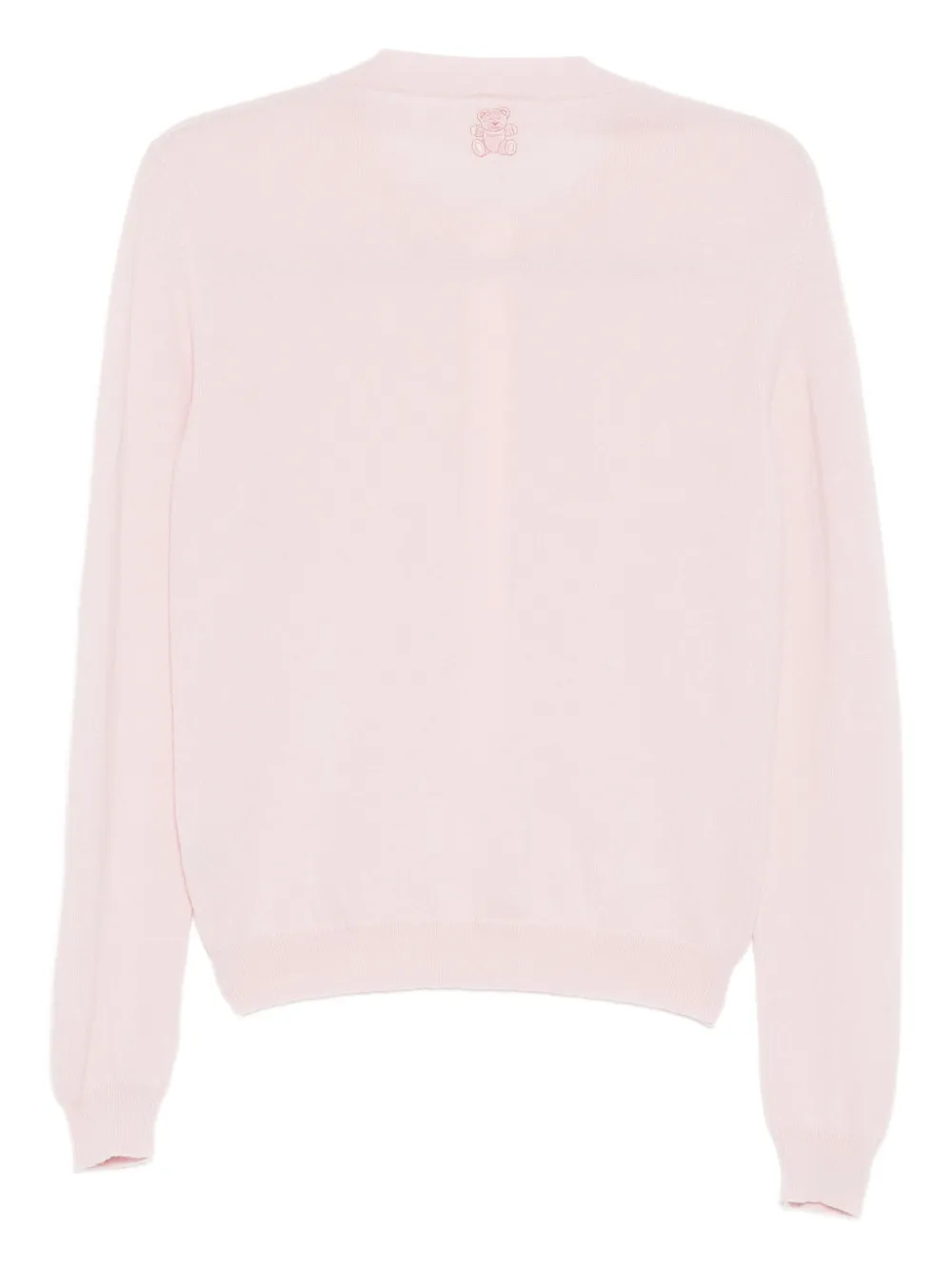  Teddy Cashmere Logo-embroidered Cardigan - Pink 