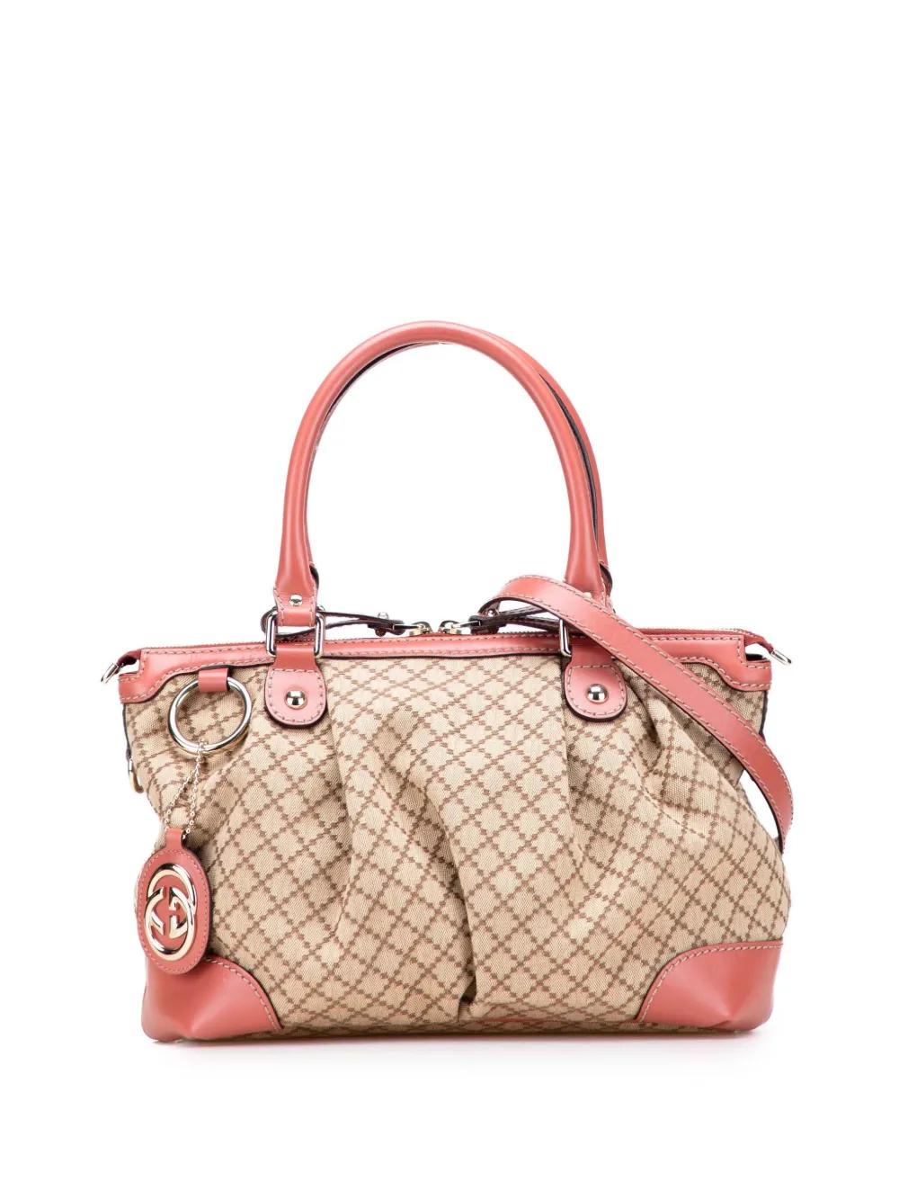 Gucci Pre-Owned 2000-2015 ディアマンテ キャンバス スーキー サッチェルバッグ - ブラウン Gucci Pre-Owned 2000-2015 ディアマンテ キャンバス スーキー サッチェルバッグ - ブラウン