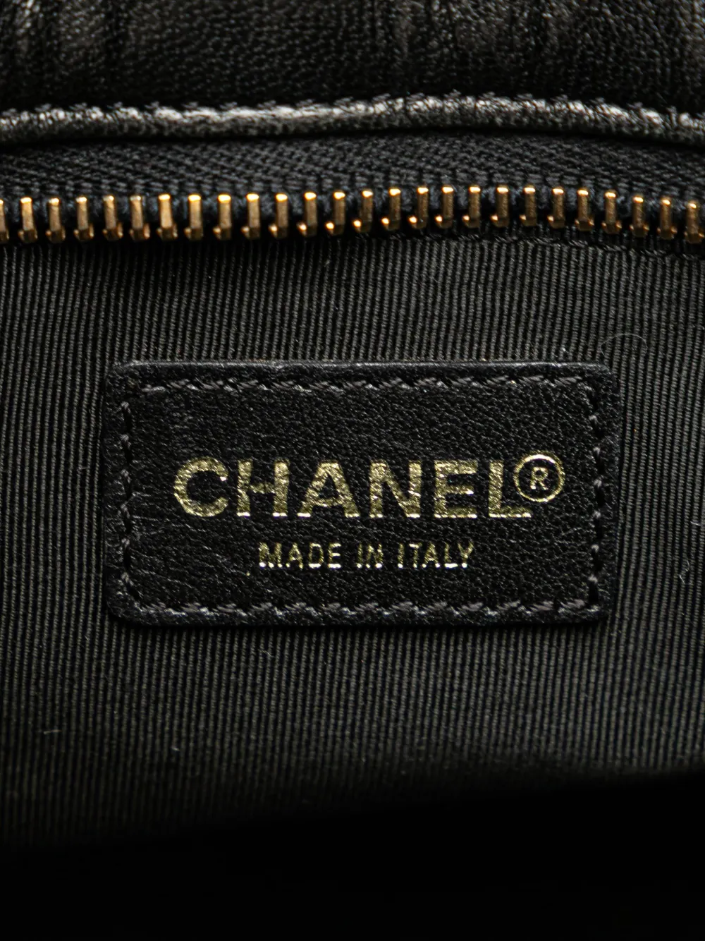 2002-2003 Cc Chocolate Bar Lambskin Tote Bag