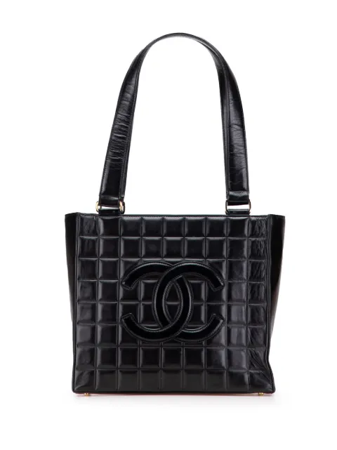 CHANEL Pre-Owned 2002-2003 CC Chocolate Bar Lambskin tote bag