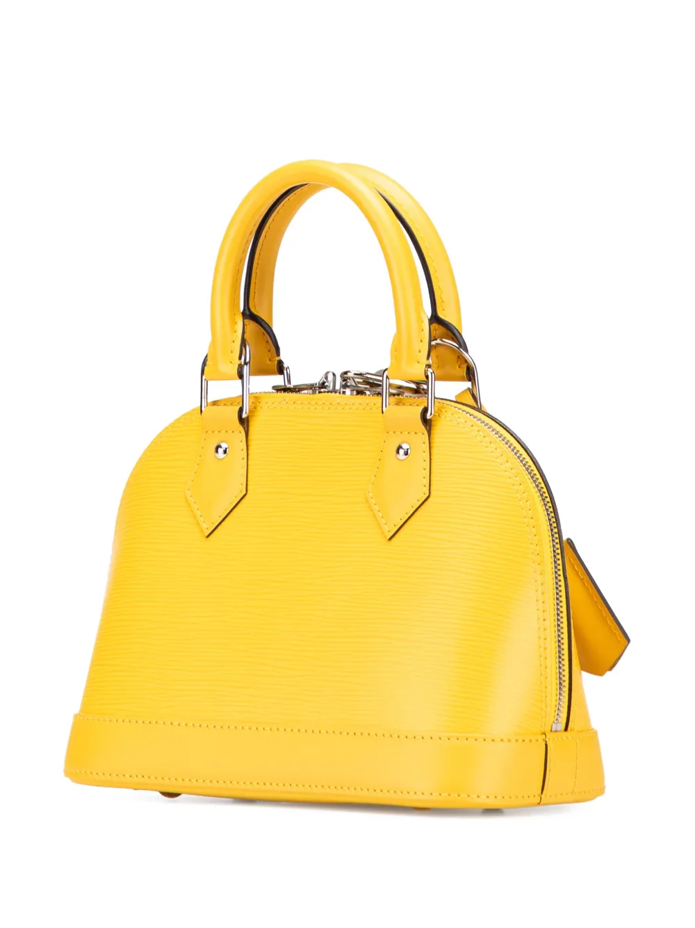 Pre-owned Louis Vuitton 2015 Epi Alma Bb Satchel In Yellow