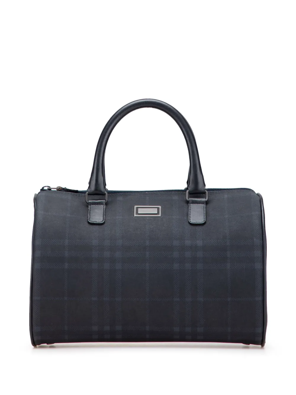 Burberry Pre-Owned 2000-2017 Tonal Check Canvas boston bag - ブラック Burberry Pre-Owned 2000-2017 Tonal Check Canvas boston bag - ブラック