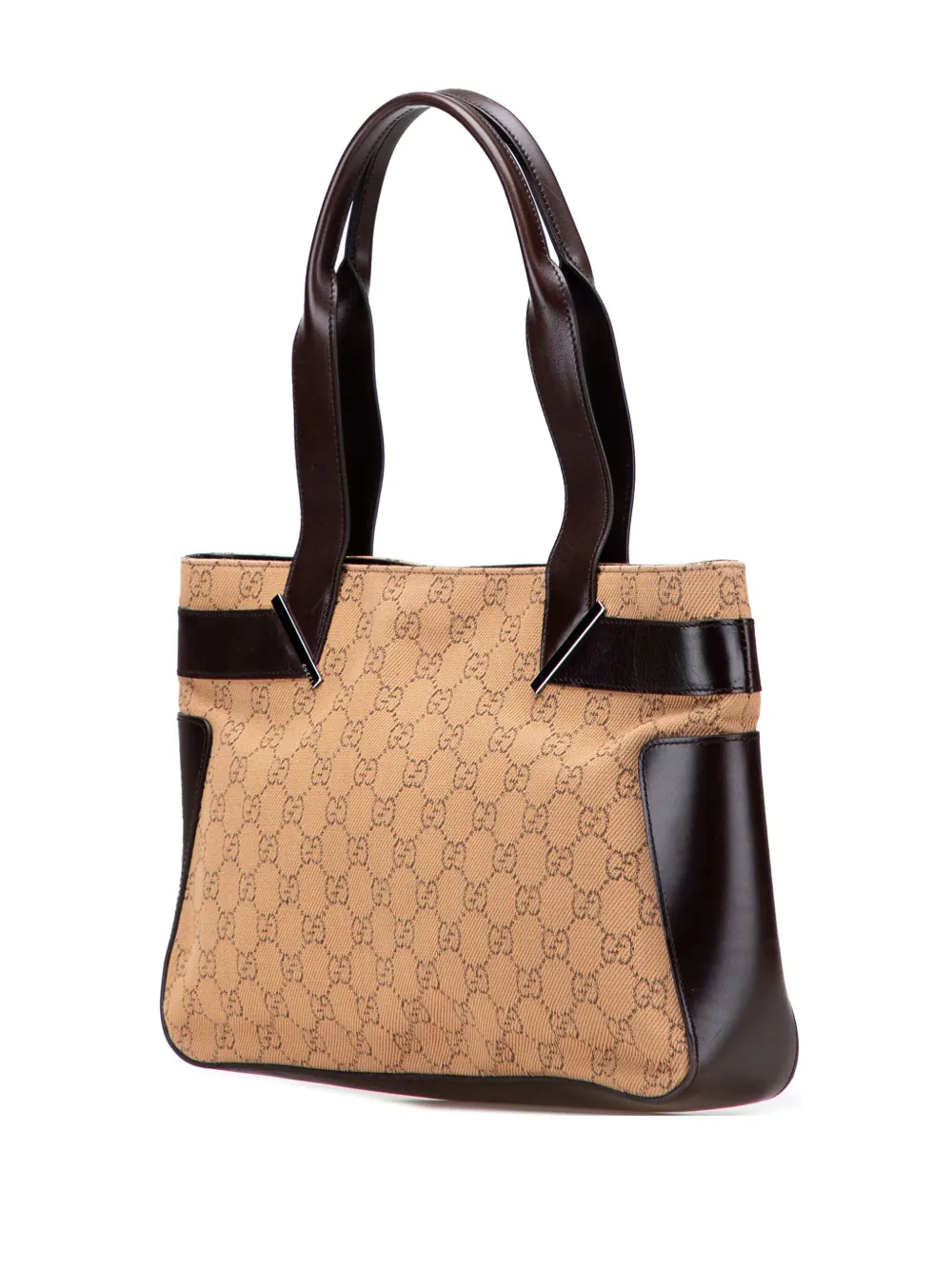 Pre-owned Gucci 2000-2015 Gg Canvas Tote Bag In Brown