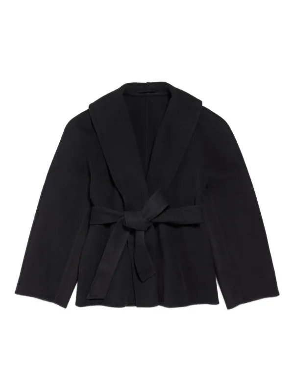Balenciaga Belted Wrapped Jacket in Black