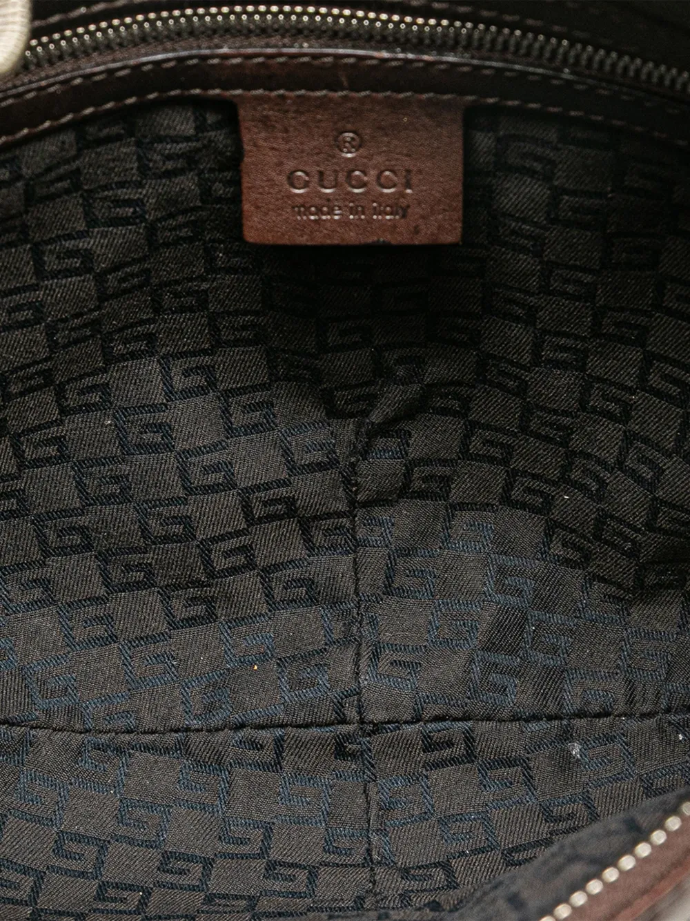 Pre-owned Gucci 2000-2015 Web Canvas Reins Hobo Bag In Brown