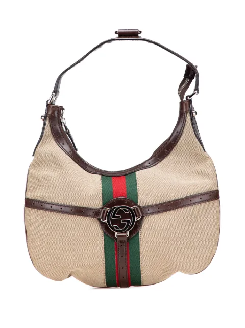 Gucci Pre-Owned 2000-2015 Web Canvas Reins hobo bag