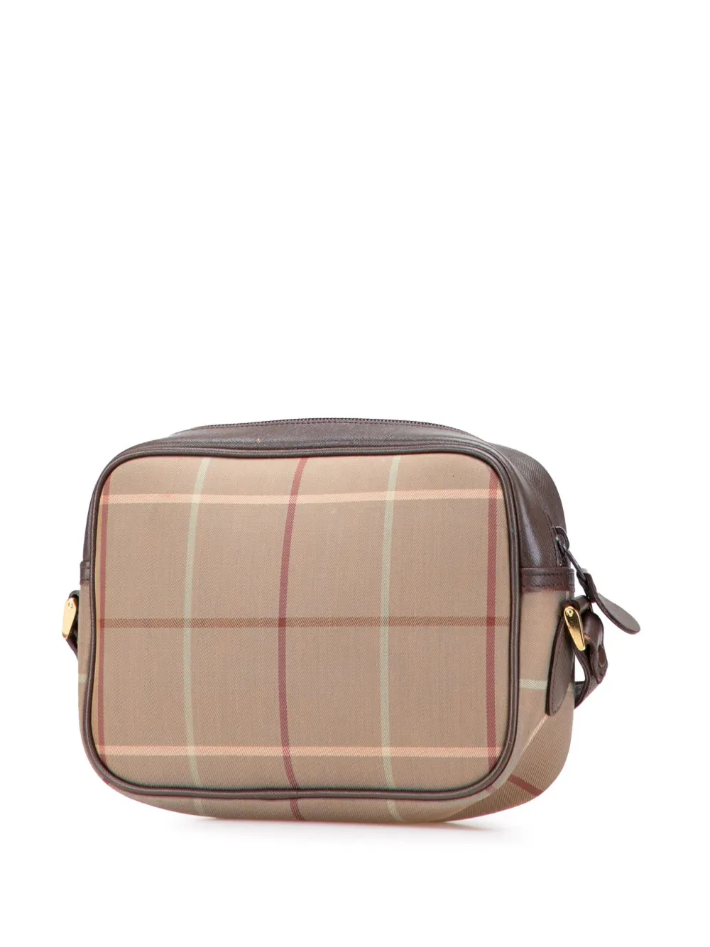 Pre-owned Burberry 20th Century Vintage Check Canvas Crossbody Bag In Brown