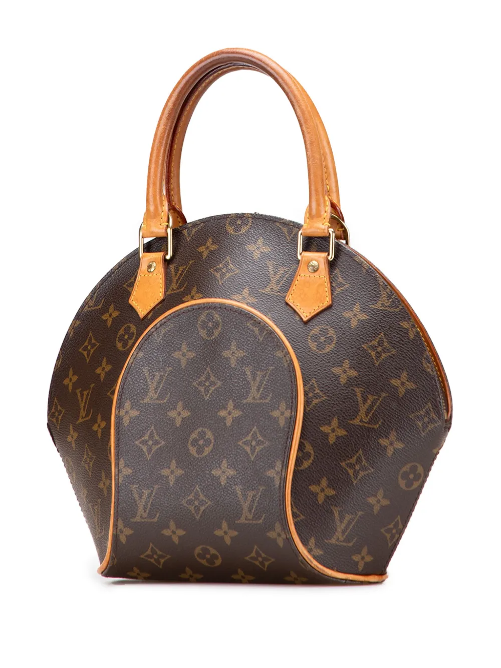 Pre-owned Louis Vuitton 2001 Monogram Ellipse Pm Handbag In Brown