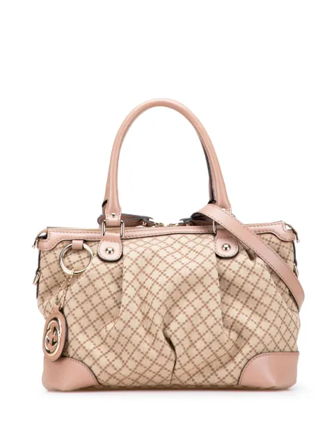 Gucci Pre-Owned 2016-2025 Diamante Canvas Sukey satchel
