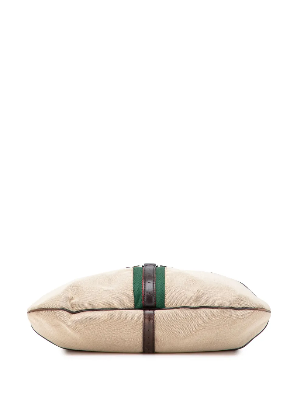 Pre-owned Gucci 2000-2015 Canvas Web Reins Hobo Bag In Brown