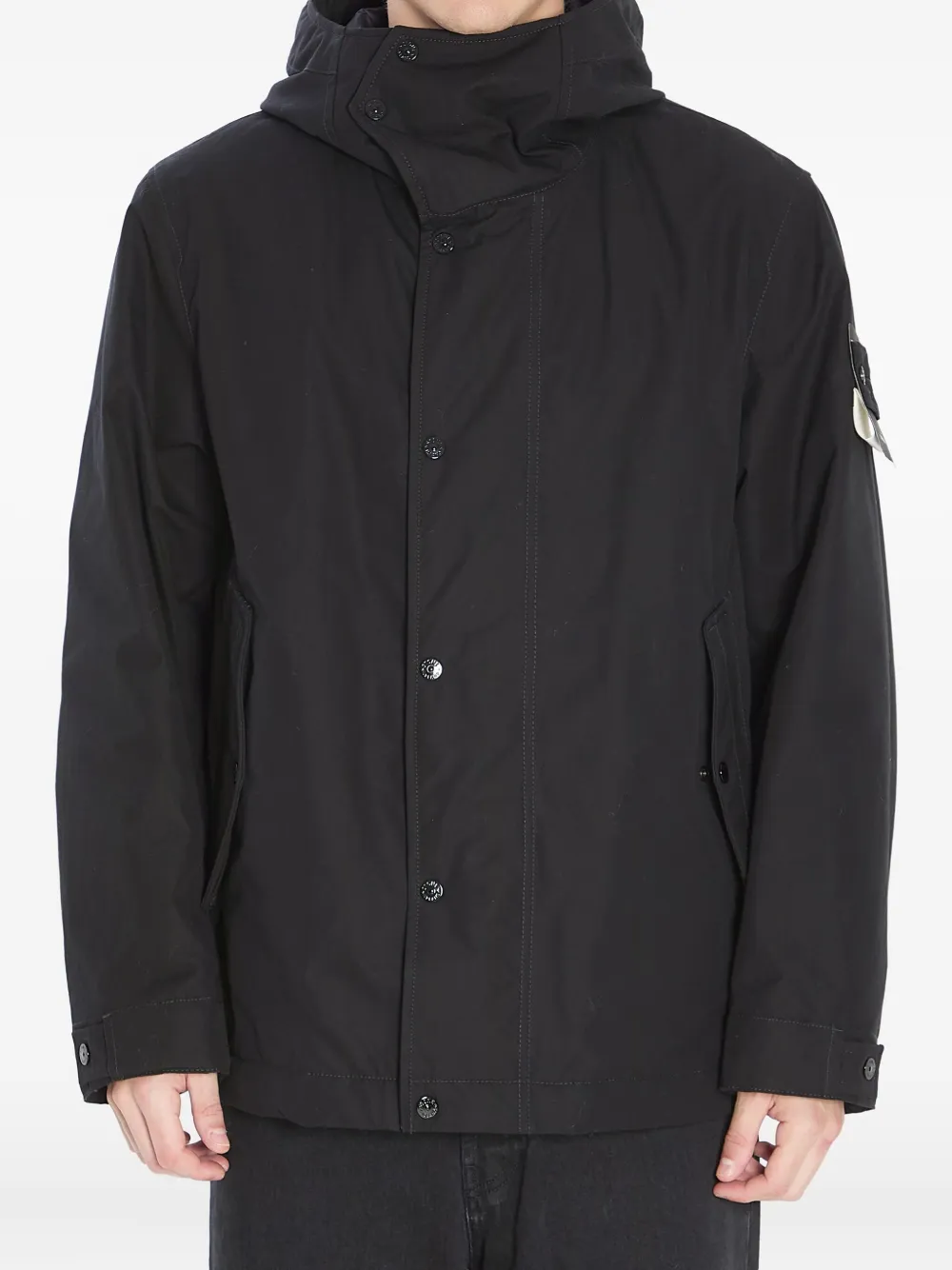 Stone Island Ghost Piece hooded parka Zwart