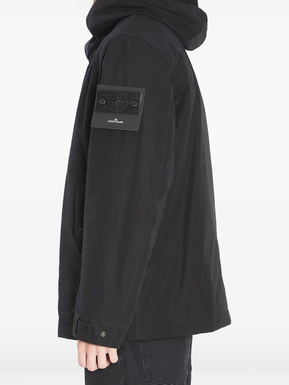 Stone Island Ghost Piece hooded parka Zwart