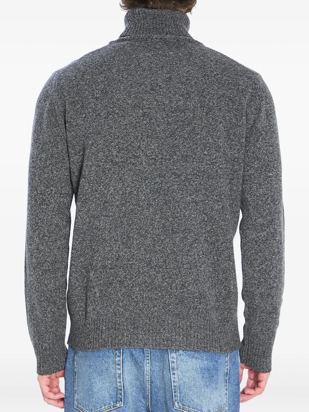 Roberto Collina turtleneck ribbed sweater - Grijs