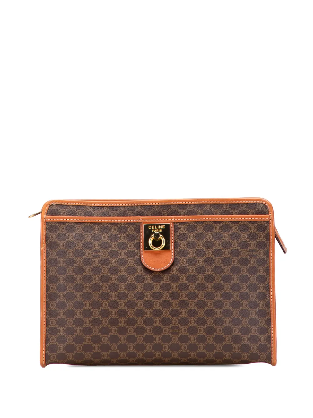 Céline Pre-Owned 2011 Macadam Coated Canvas clutch bag - ブラウン Céline Pre-Owned 2011 Macadam Coated Canvas clutch bag - ブラウン