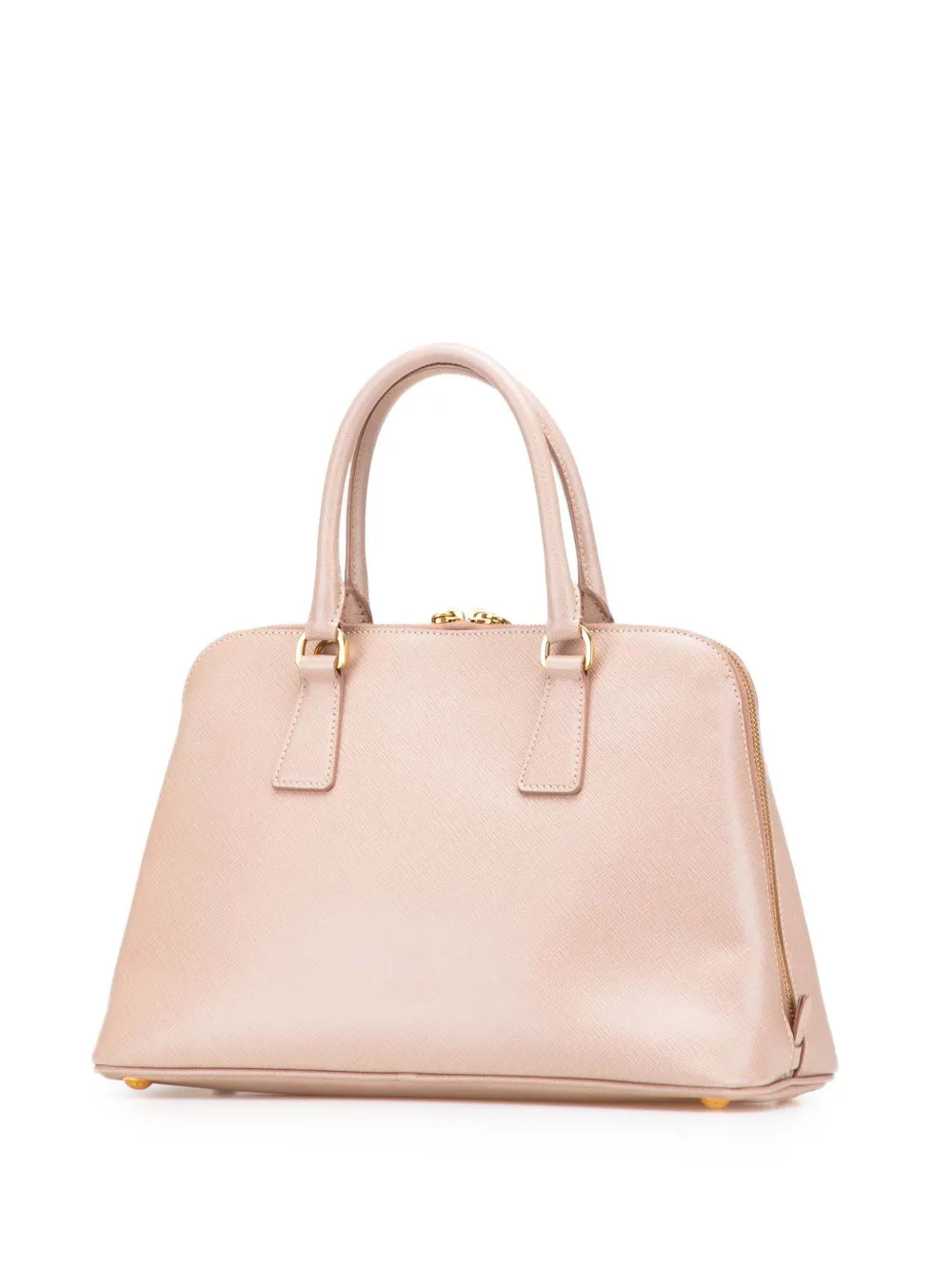 Pre-owned Prada 2013-2025 Medium Saffiano Lux Promenade Satchel In Pink