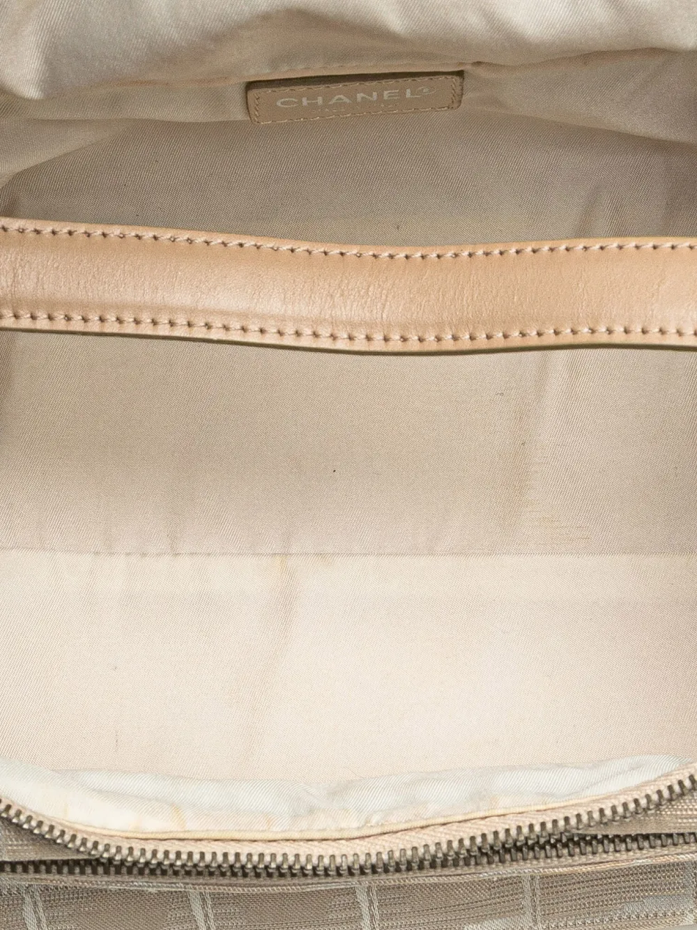 Pre-owned Chanel 2000-2002 New Travel Line Nylon Vanity Bag In Brown