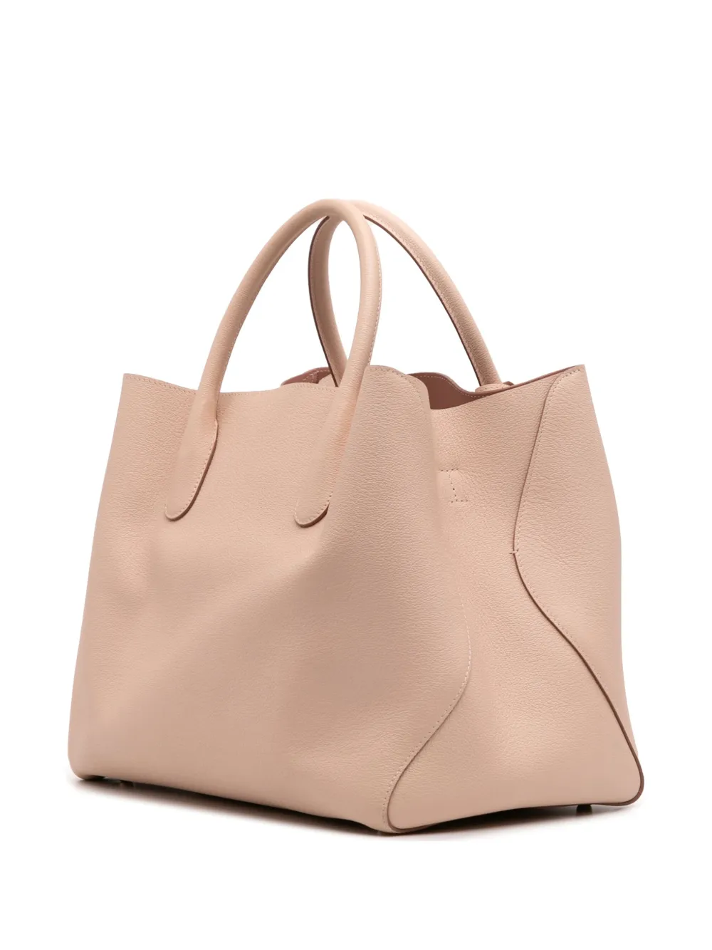 Pre-owned Dior 2000-2025 Large Supple Grained Calfskin Open Bar Tote Satchel In Brown