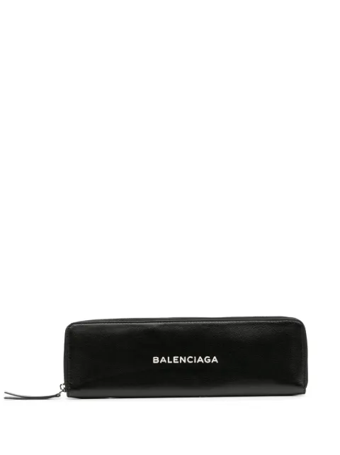 Balenciaga Pre-Owned 2017 Leather Logo clutch bag