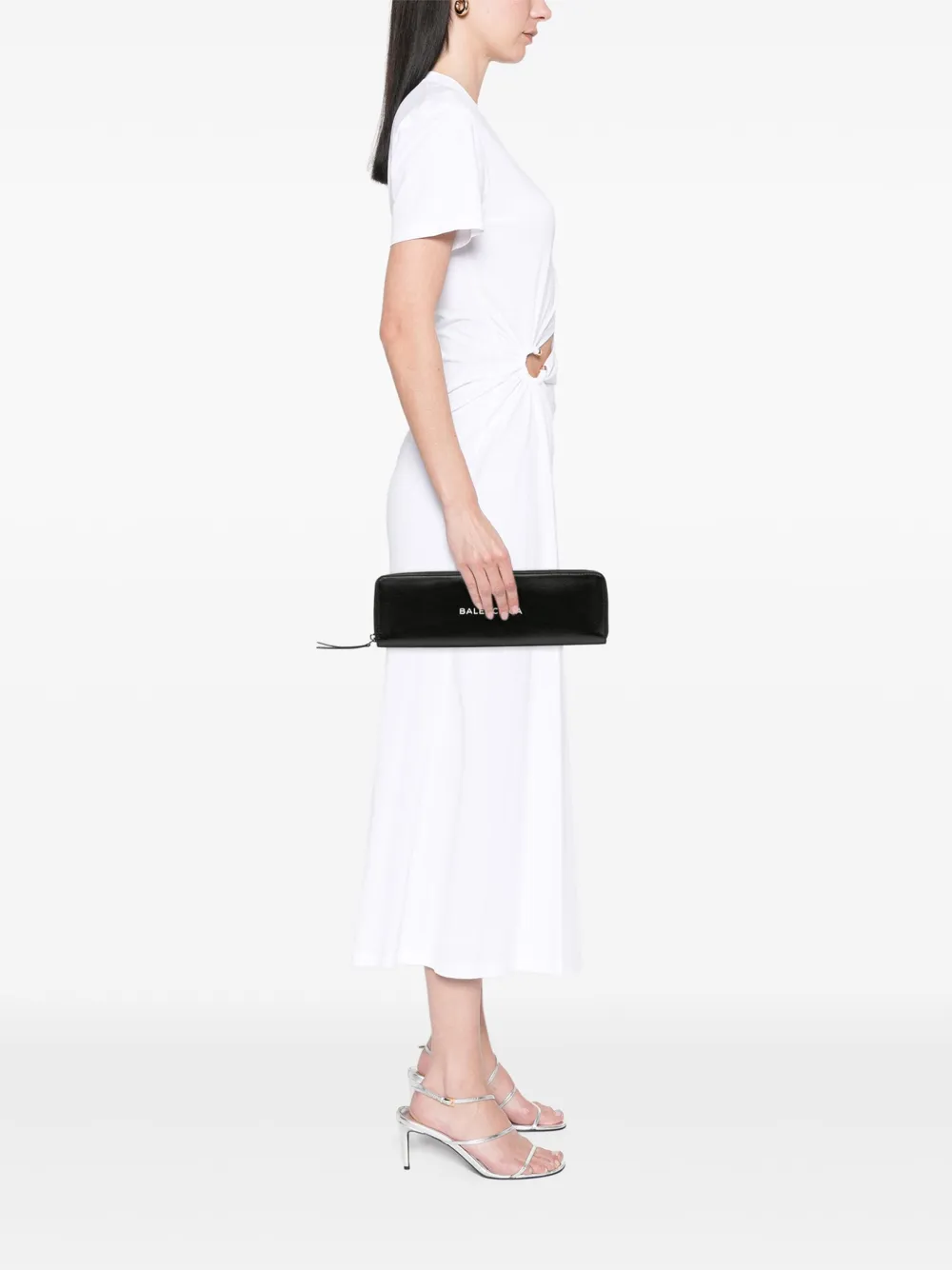 Balenciaga Pre-Owned 2017 Leather Logo clutch bag | Pre-Owned | Image 2