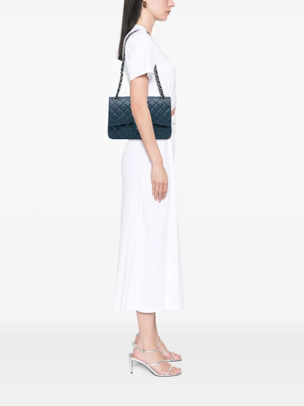 CHANEL Pre-Owned 2014-2015 Jumbo Classic Iridescent Caviar Double Flap shoulder bag | Pre-Owned | Image 2