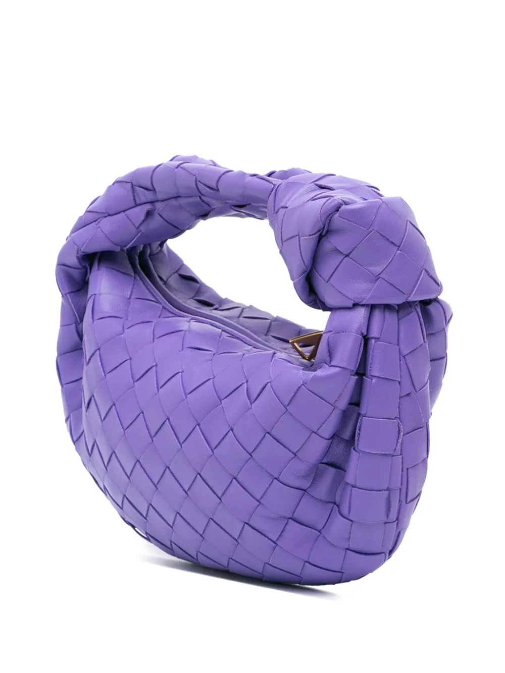 Pre-owned Bottega Veneta 2012-2025 Mini Nappa Intrecciato Jodie Hobo Bag In Purple