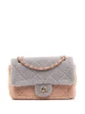 CHANEL Pre-Owned 2019 Medium CC Tricolor Shearling Single Flap shoulder bag - Brown