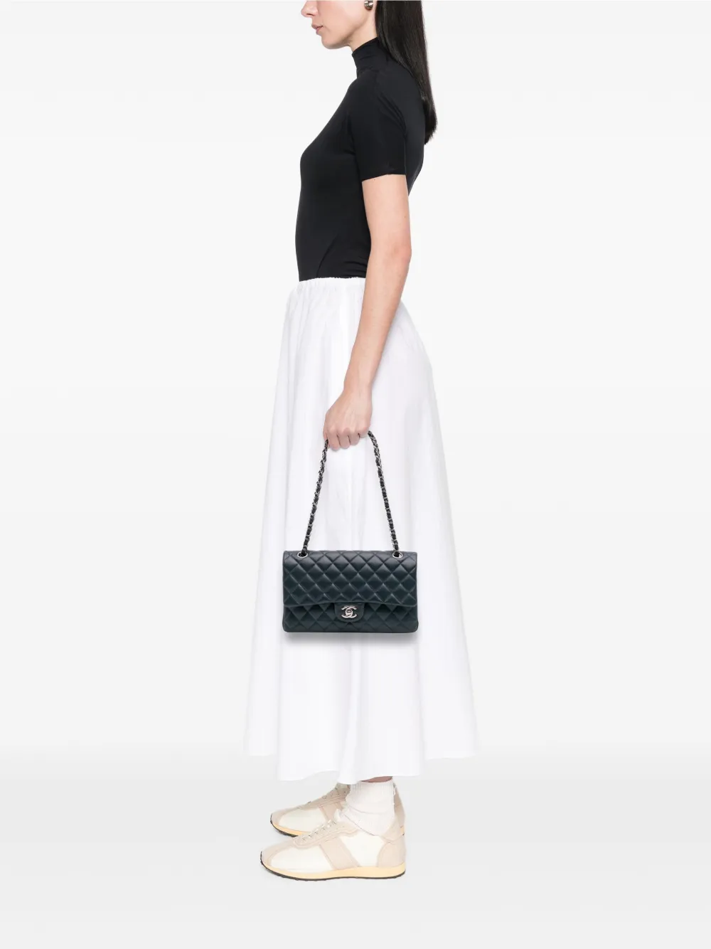 CHANEL Pre-Owned 2018-2019 Medium Classic Lambskin Double Flap shoulder bag | Pre-Owned | Image 2