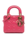 Christian Dior Pre-Owned 2013 Mini Lambskin Cannage Lady Dior satchel - Pink