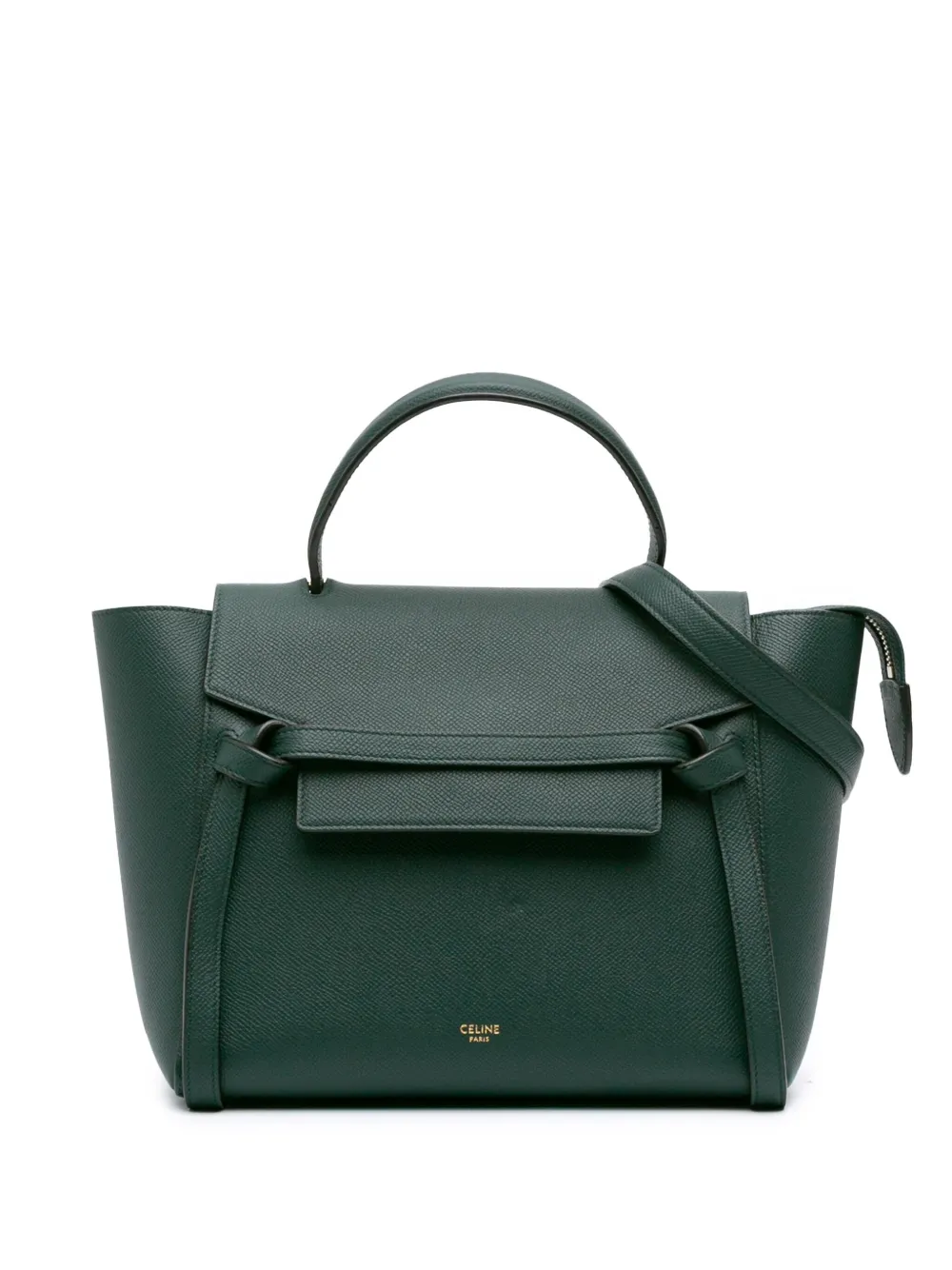 Celine Pre-Owned 2019 Micro Grained Calfskin Belt Bag satchel | Green | Image 1