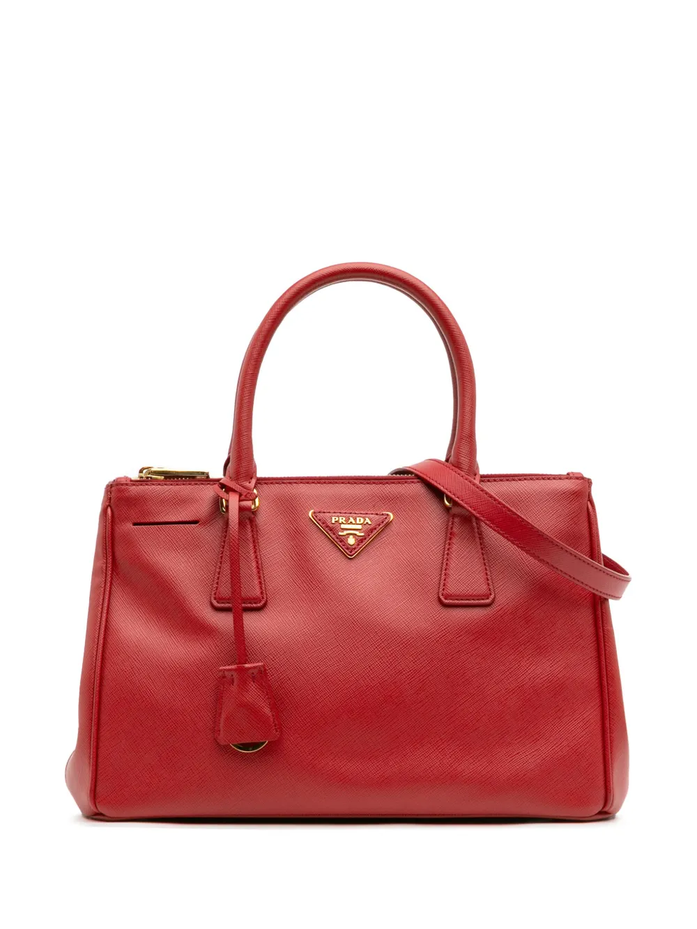 Prada Pre-Owned 2010-2025 Small Saffiano Lux Galleria Double Zip satchel | Red | Image 1