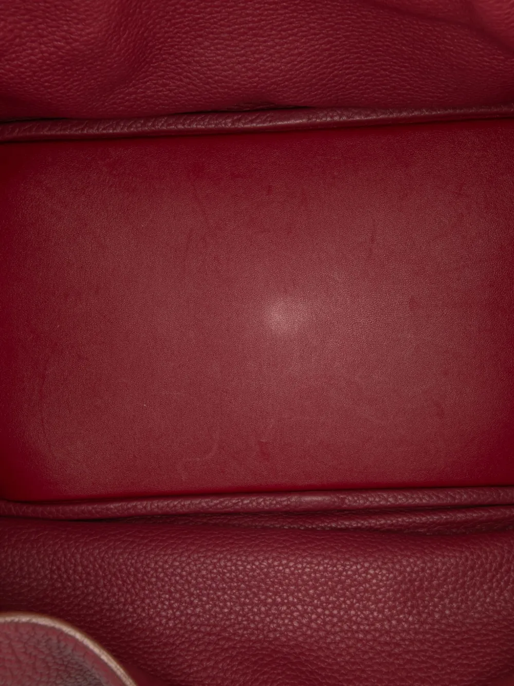 Pre-owned Hermes 2015 Clemence Lindy 34 Satchel In Red