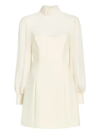 jo cream puff-sleeve dress Cinq A Sept Fili Dress | White