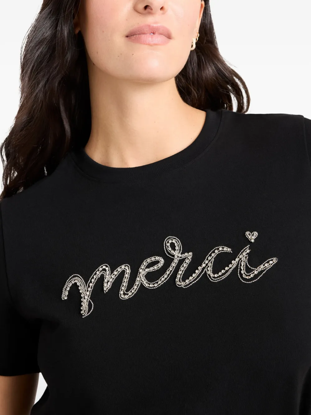 Cinq À Sept Merci Chain Tee In Black