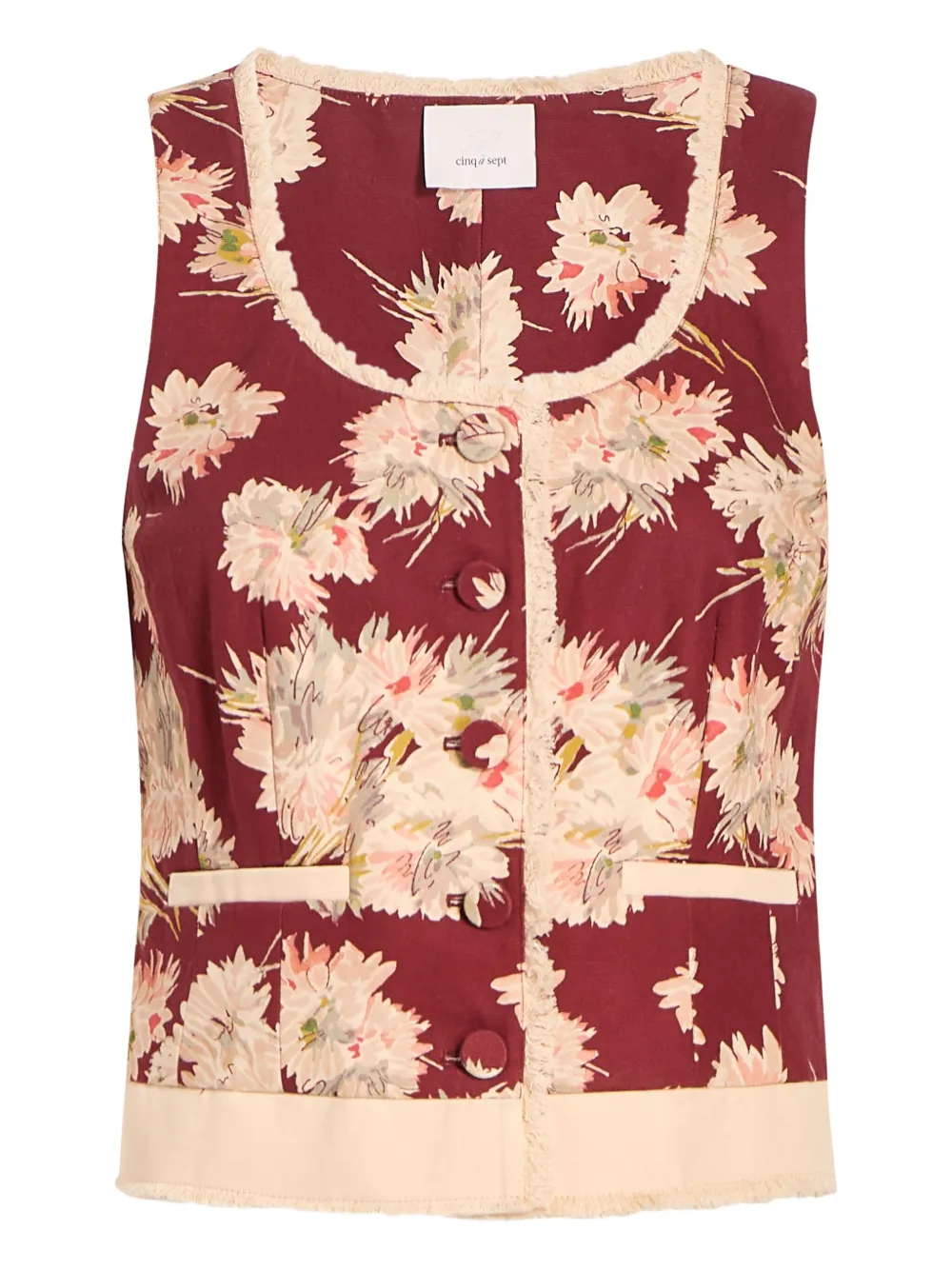 Cinq À Sept Cinq A Sept Mae Bouquet Rowena Top In Red