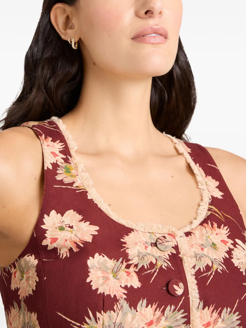 Cinq À Sept Cinq A Sept Mae Bouquet Rowena Top In Red