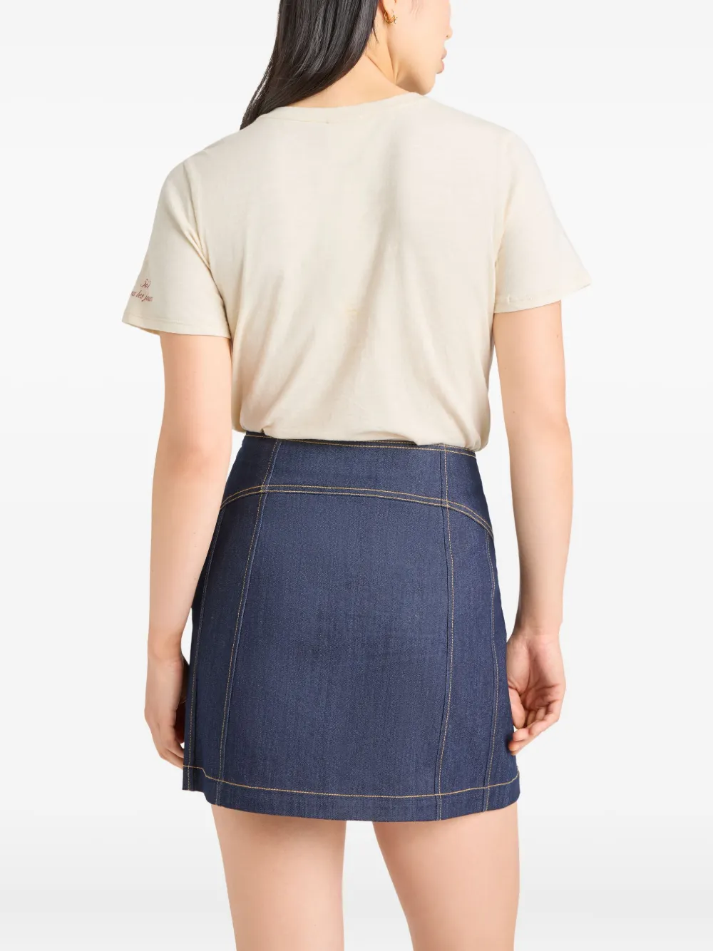 Cinq A Sept Oui Mon Amour gekrompen T-shirt Beige