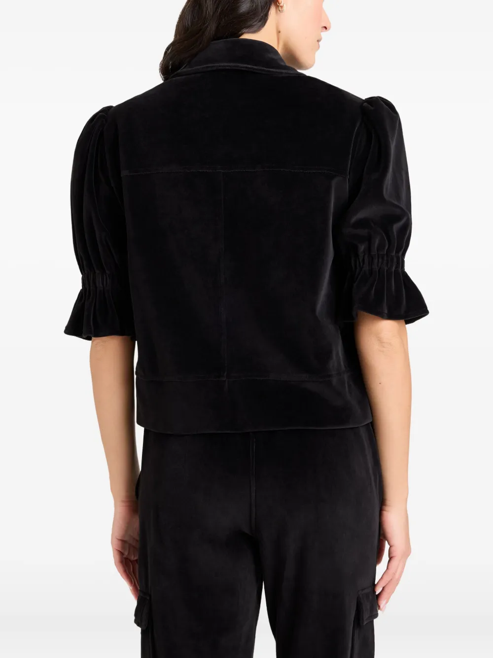 Cinq À Sept Holly Velour Jacket In Black