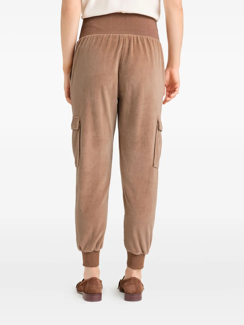 Cinq À Sept Giles Velour Track Pants In Brown