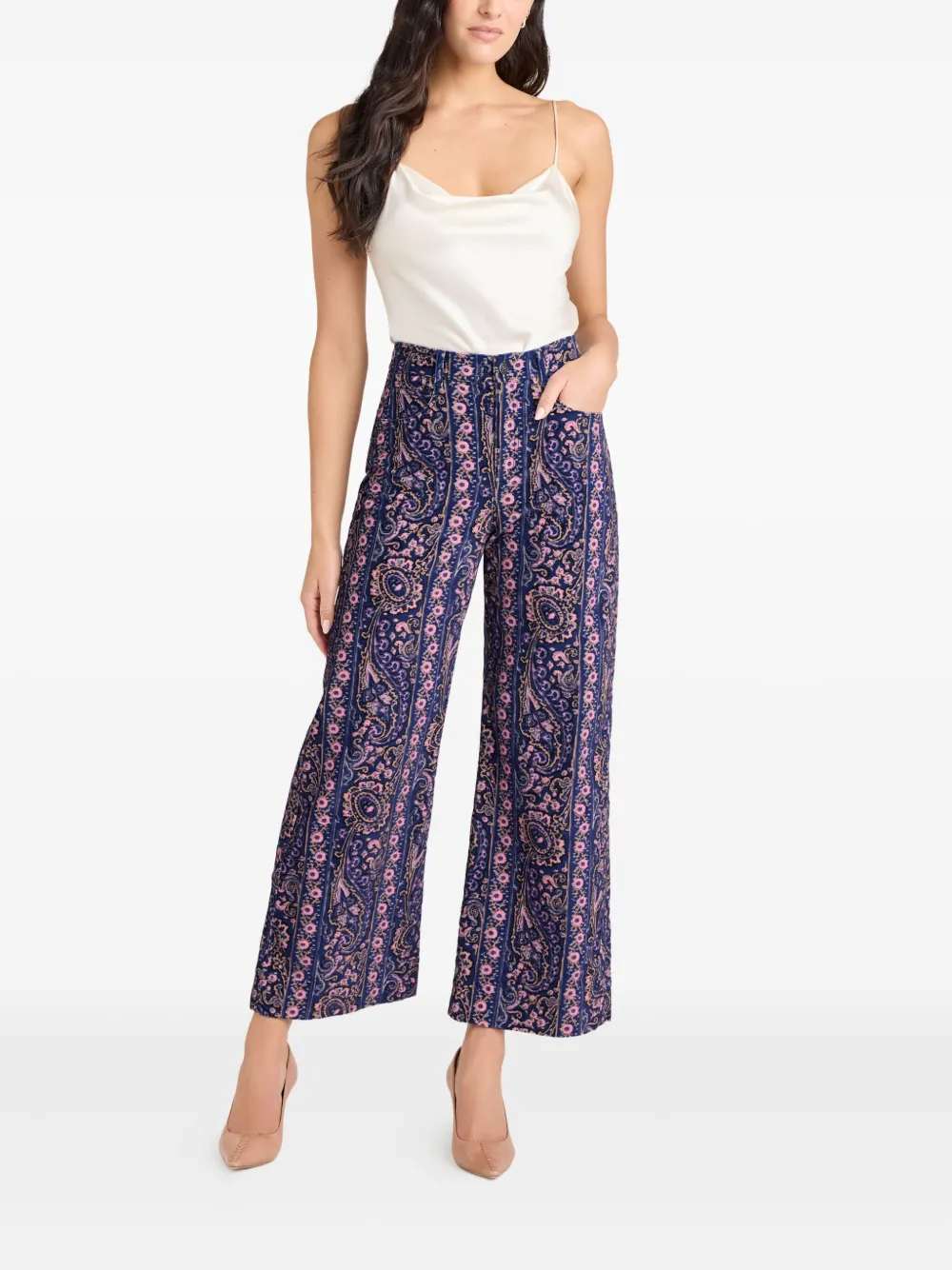 Cinq A Sept Betsey paisley-print trousers - Blauw