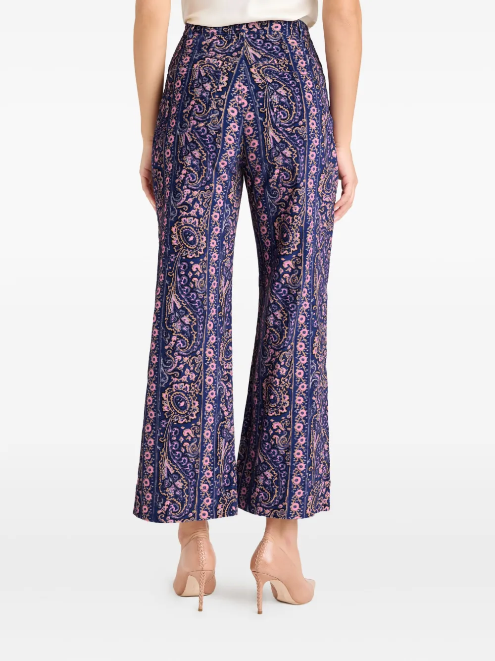 Cinq A Sept Betsey broek met paisley-print Blauw